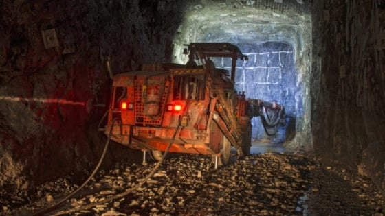 Drilling Jumbo machine for underground mining.