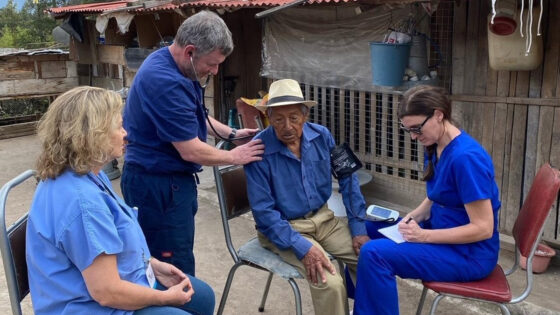 Doctor treating patient